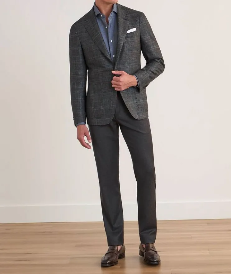 Brushed Cotton-Silk Dress Shirt