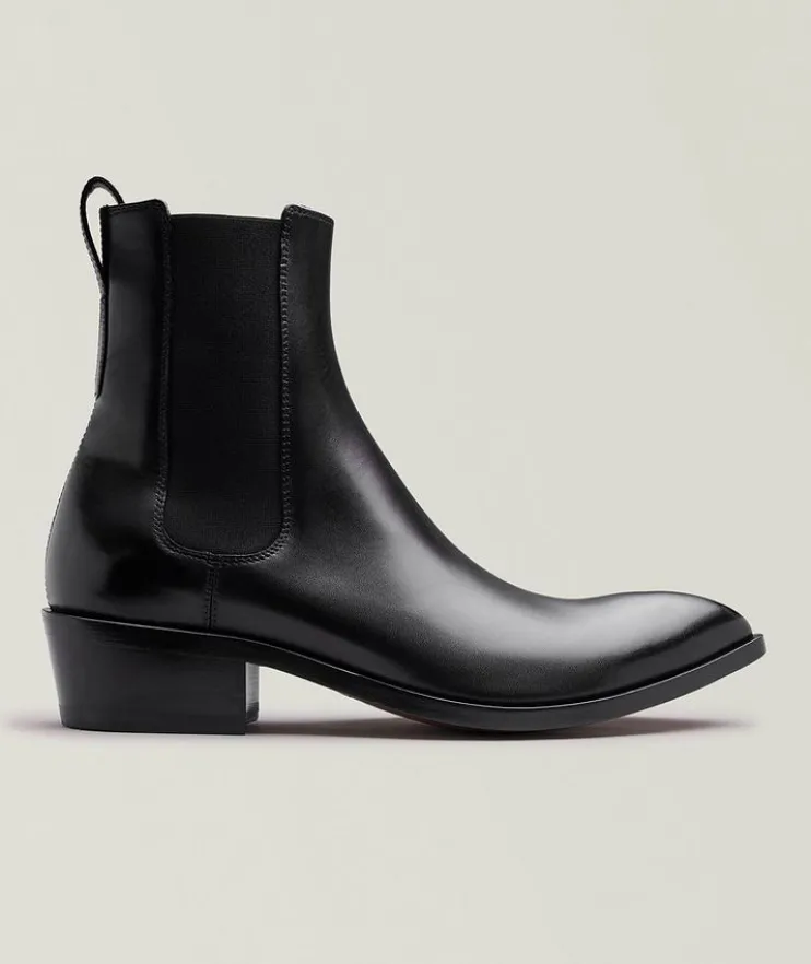 Burnished Leather Western Boots