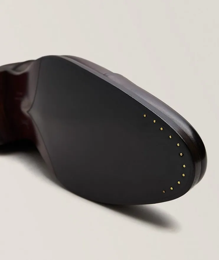 Burnished Leather Cap-Toe Derbies