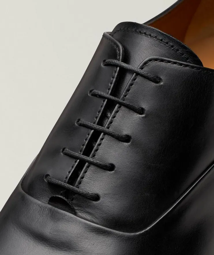 Burnished Leather Cap-Toe Oxfords