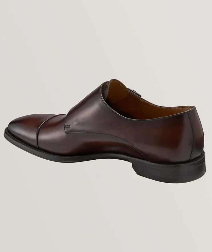 Burnished Leather Double Monkstraps