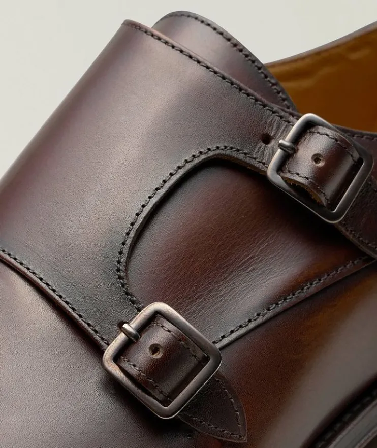 Burnished Leather Double Monkstraps