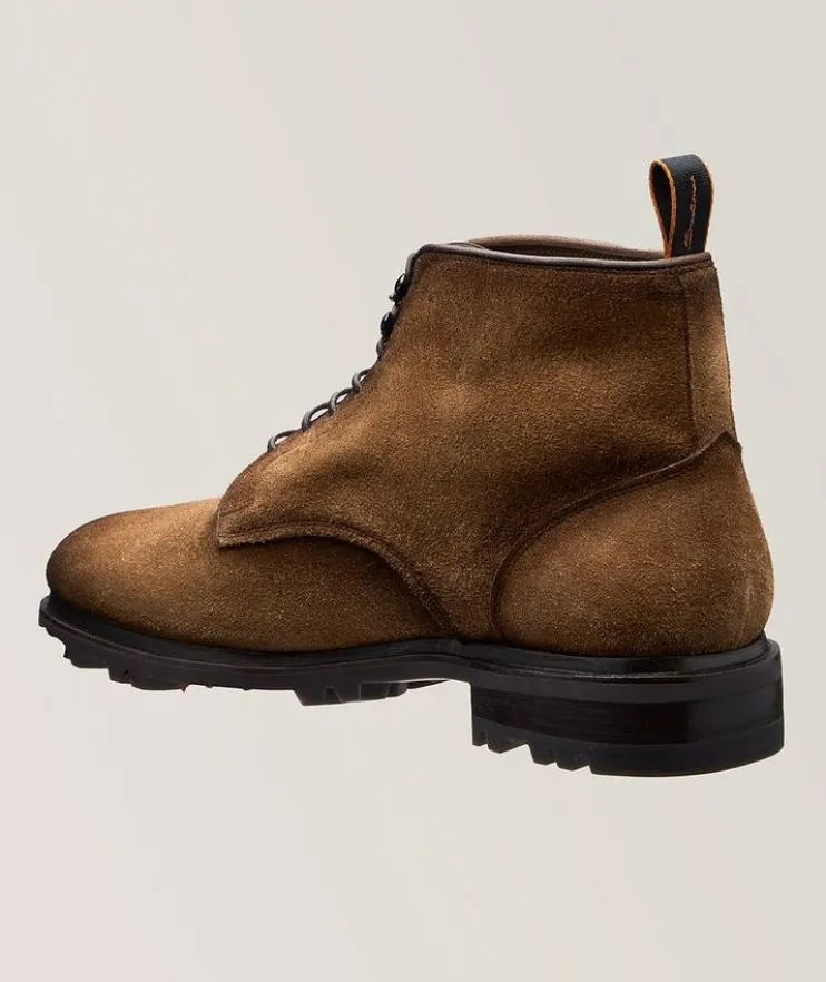 Burnished Unconstructed Suede Boots