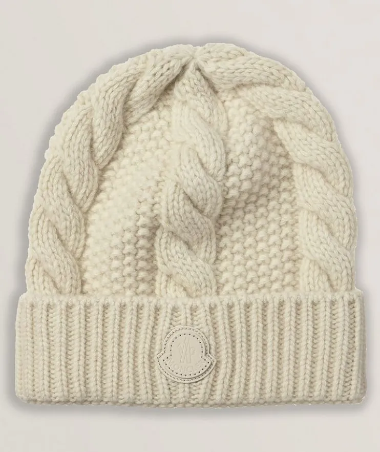 Cable Knit Logo Patch Toque