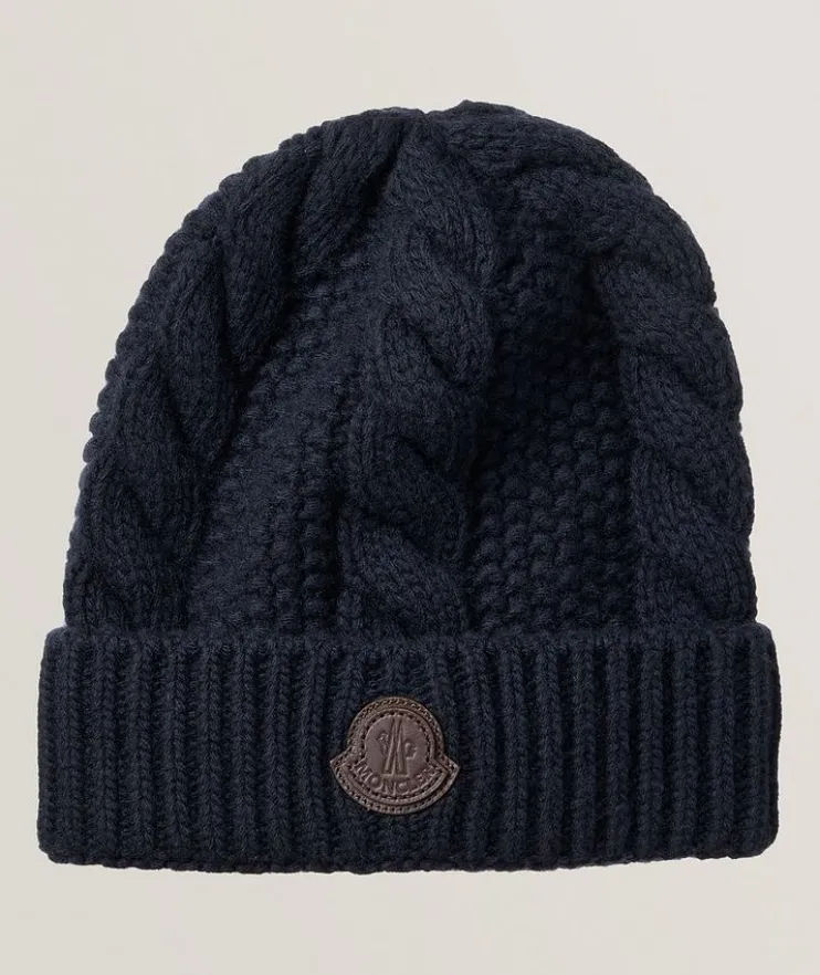 Cable Knit Logo Patch Toque