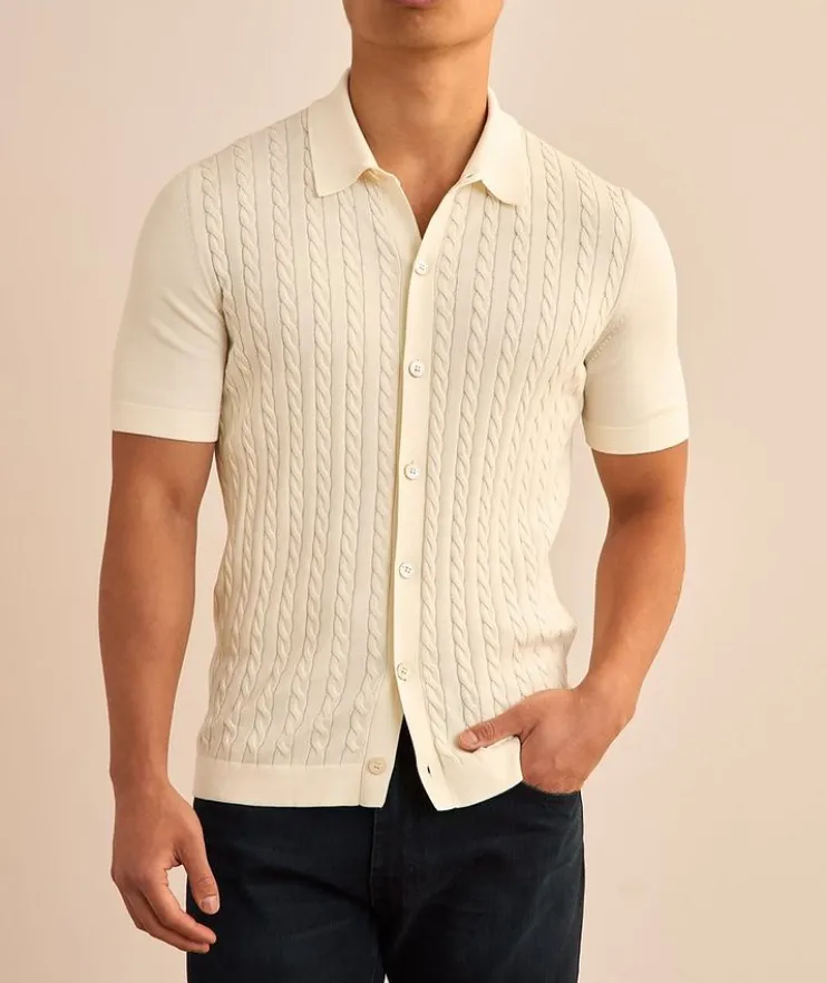 Cable-Knit Cotton Shirt