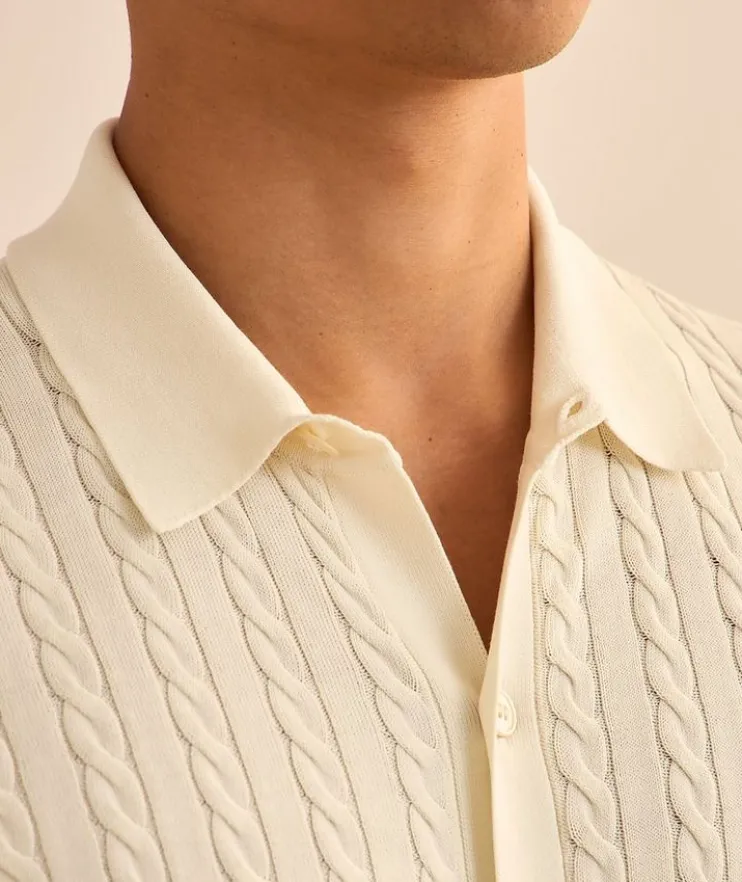 Cable-Knit Cotton Shirt