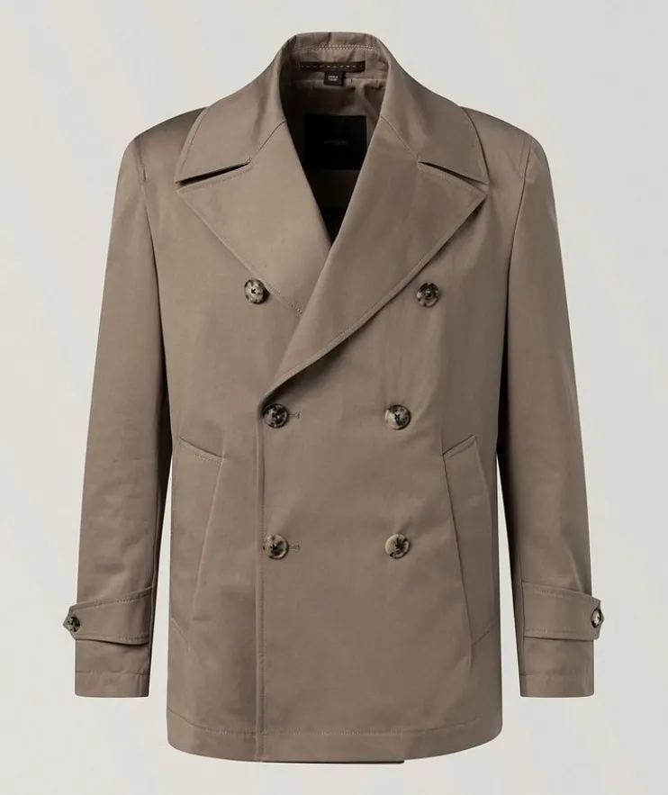 Cabos Cotton Twill Double-Breasted Peacoat