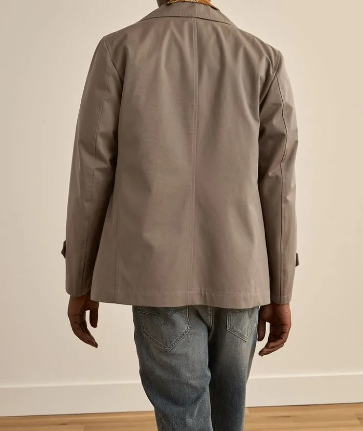 Cabos Cotton Twill Double-Breasted Peacoat