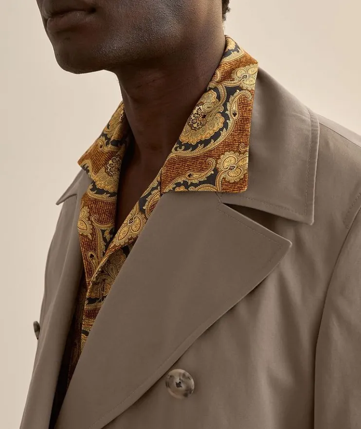 Cabos Cotton Twill Double-Breasted Peacoat