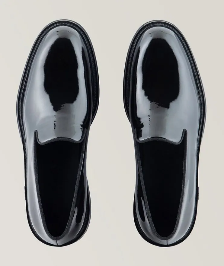 Calfskin Leather Slip-Ons