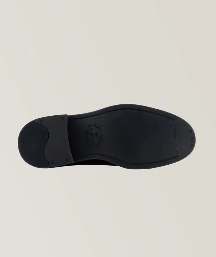 Calfskin Leather Slip-Ons