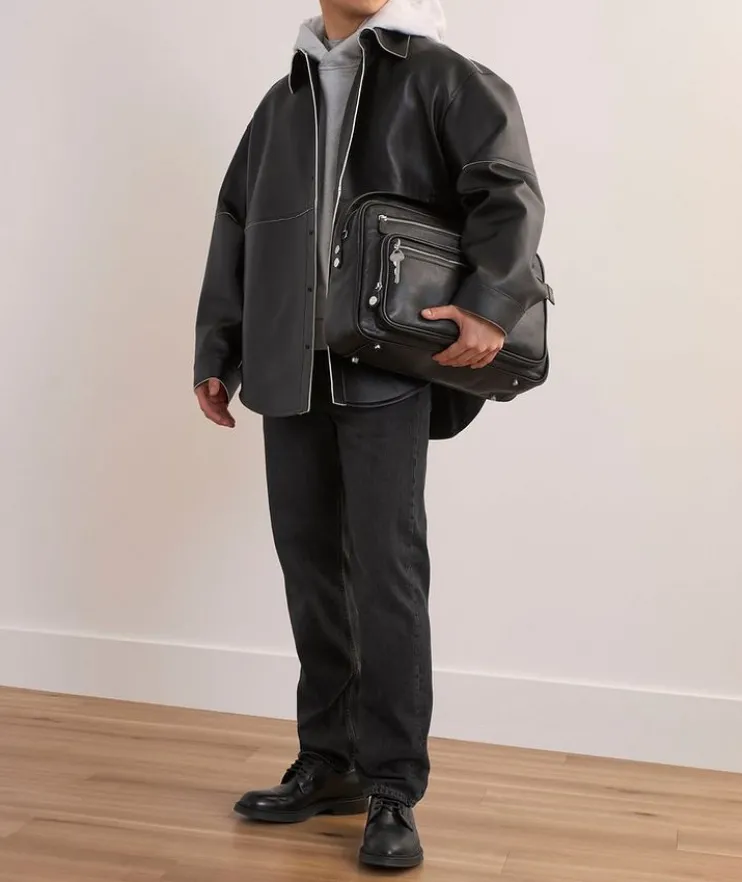 Camero Leather Crossbody Camera Bag