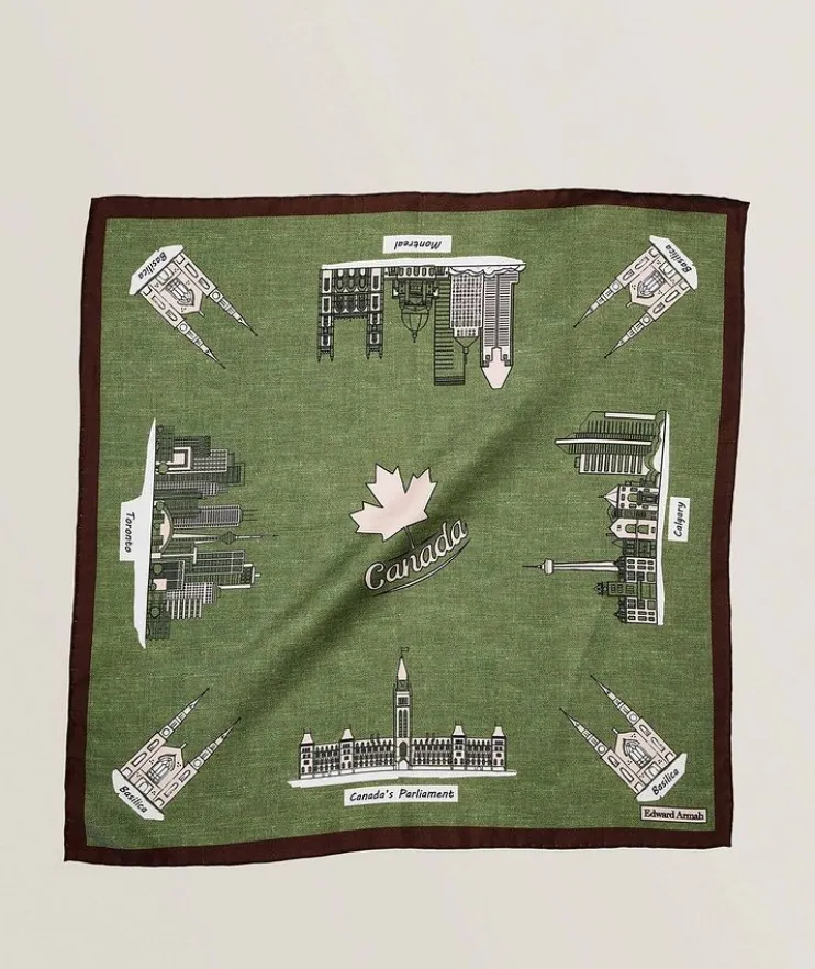 Canadian Monument Silk Pocket Square