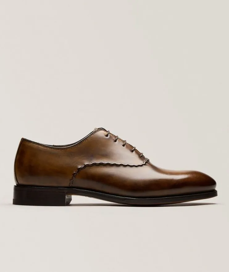 Canova Antico Wave Seam Leather Oxfords
