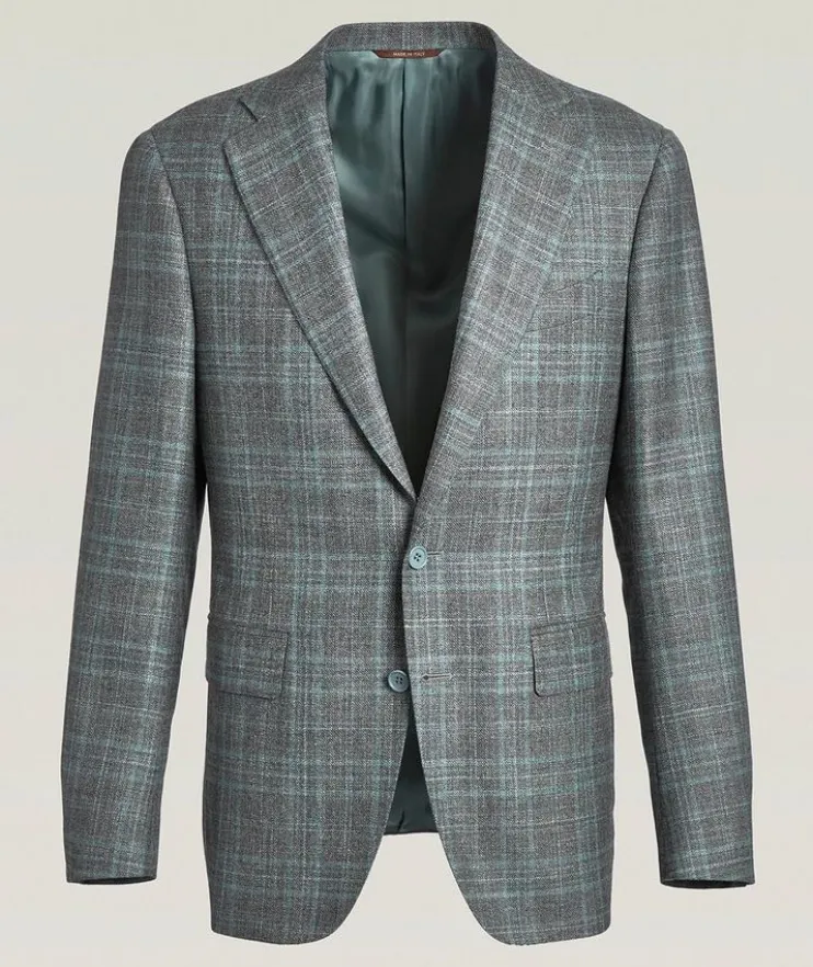 Capri Check Wool-Blend Sport Jacket