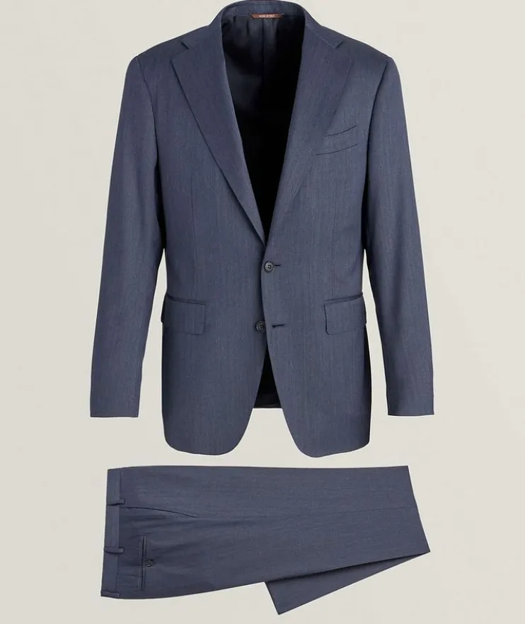 Capri Denim-Effect Wool Suit