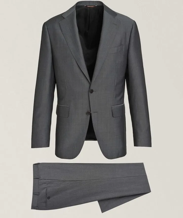 Capri Nailhead Wool-Mohair Suit