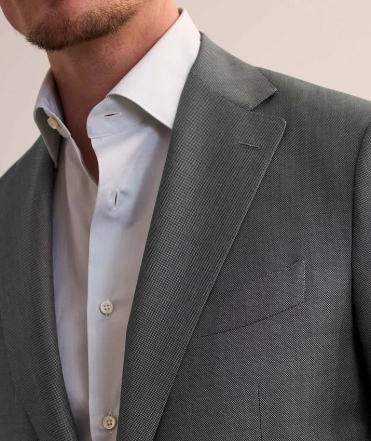 Capri Nailhead Wool-Mohair Suit