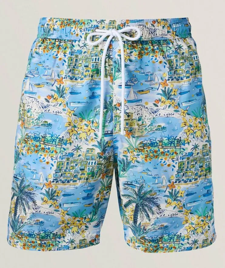 Capri Print Swim Shorts
