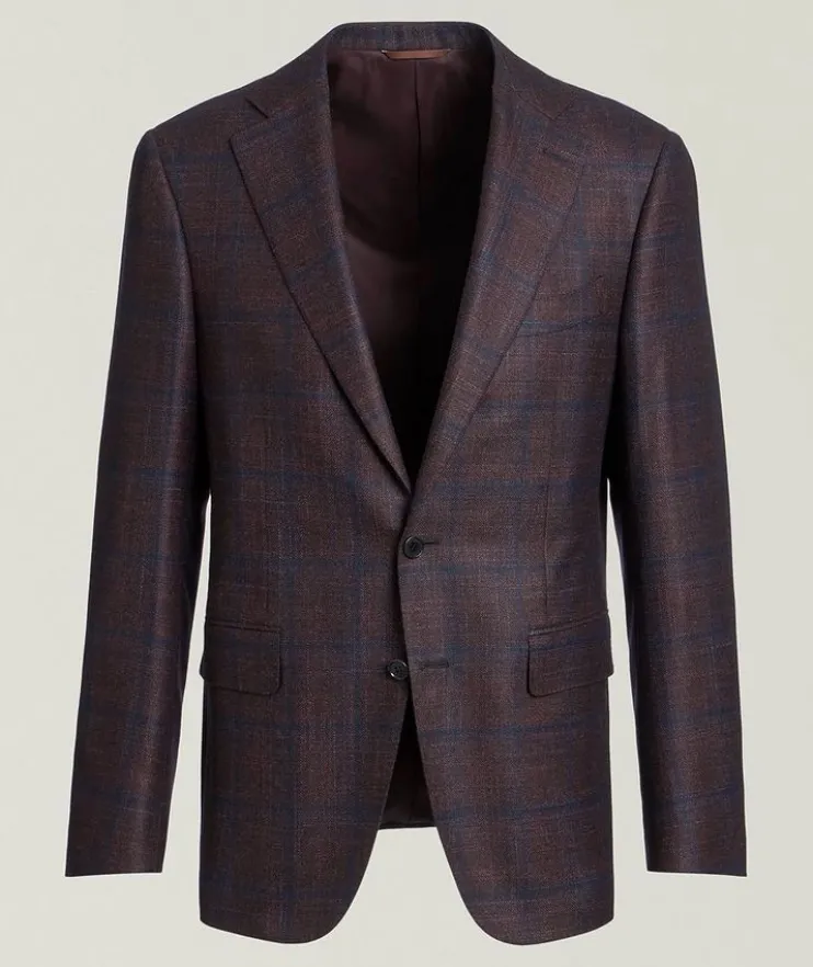 Capri Windowpane Wool-Blend Sport Jacket