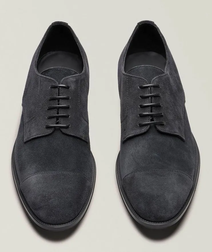 Cap-Toe Suede Derbies