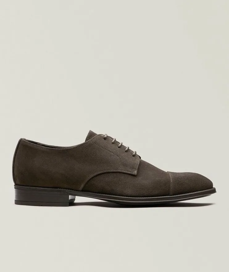 Cap-Toe Suede Derbies