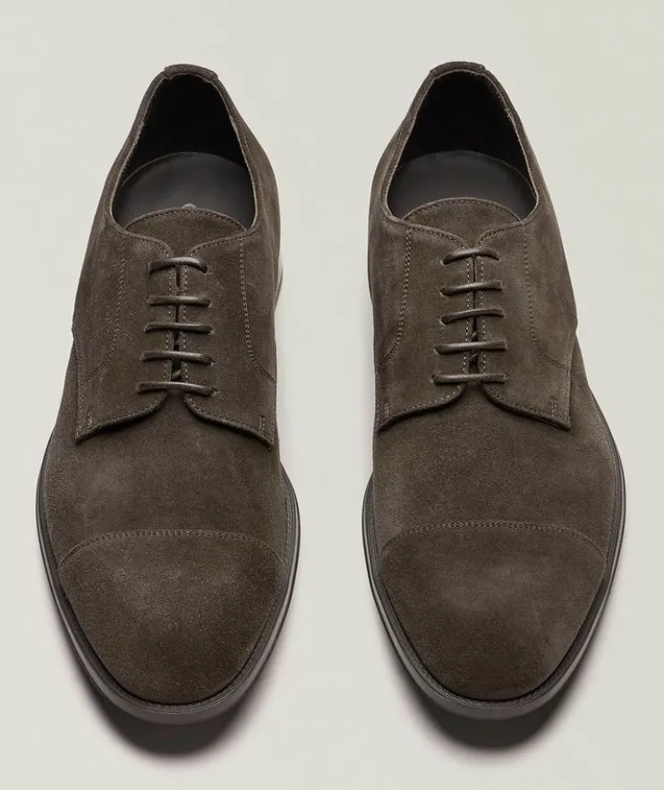 Cap-Toe Suede Derbies