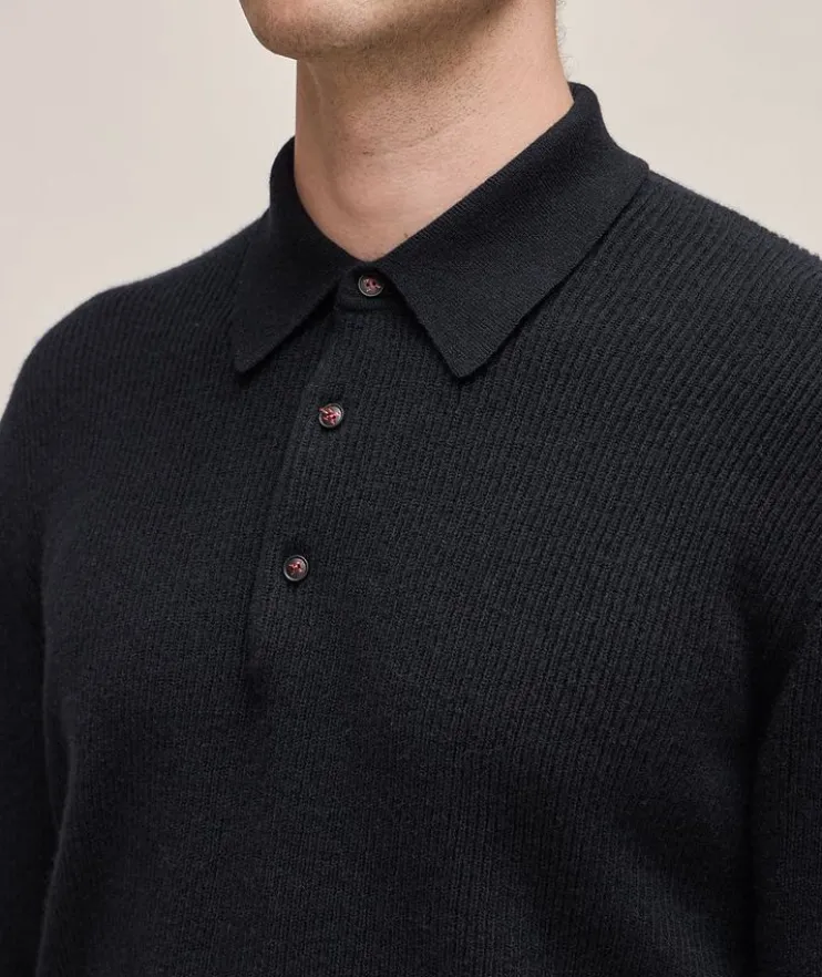 Cashmere English Ribbed Knitted Polo