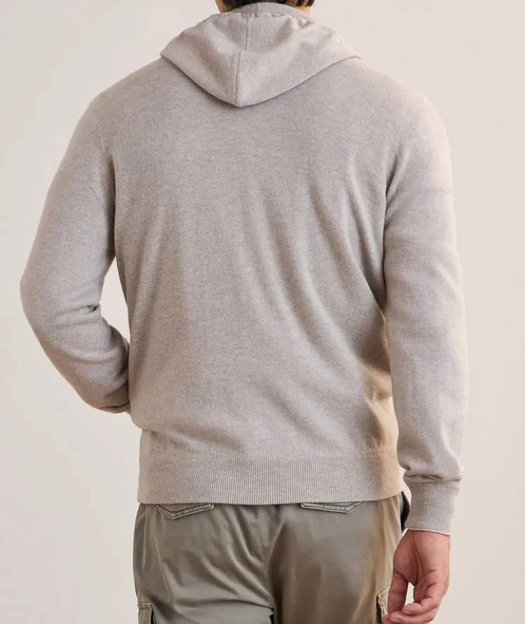 Cashmere Full-Zip Hooded Sweater