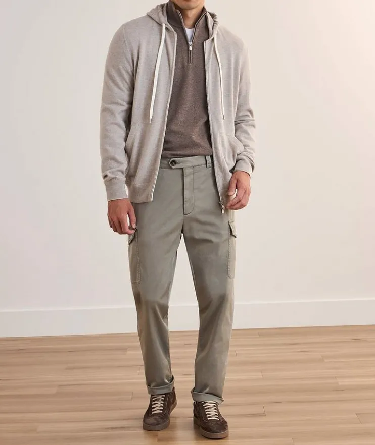 Cashmere Full-Zip Hooded Sweater