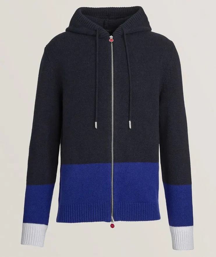 Cashmere Hooded Zip-Up Cardigan