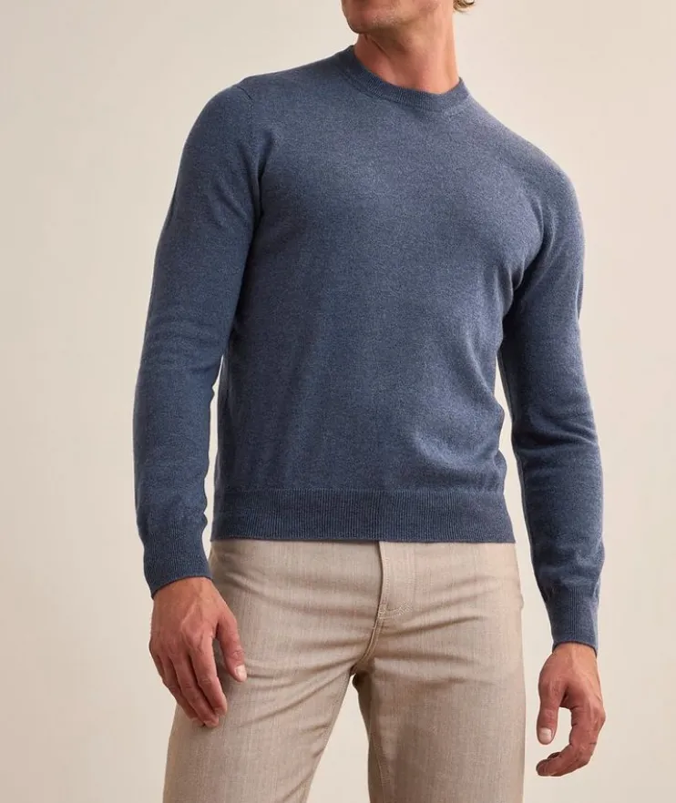 Cashmere Jersey Crewneck Sweater