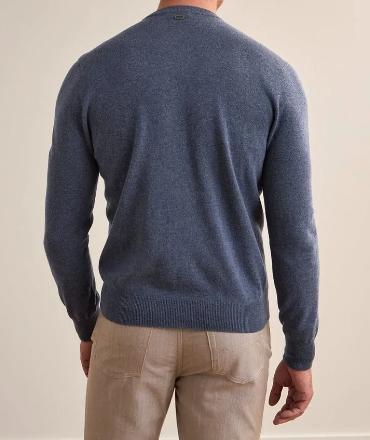 Cashmere Jersey Crewneck Sweater