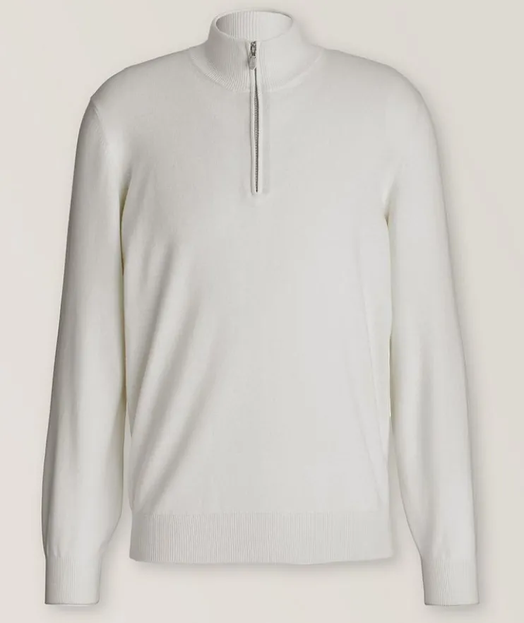 Cashmere Quarter-Zip Sweater