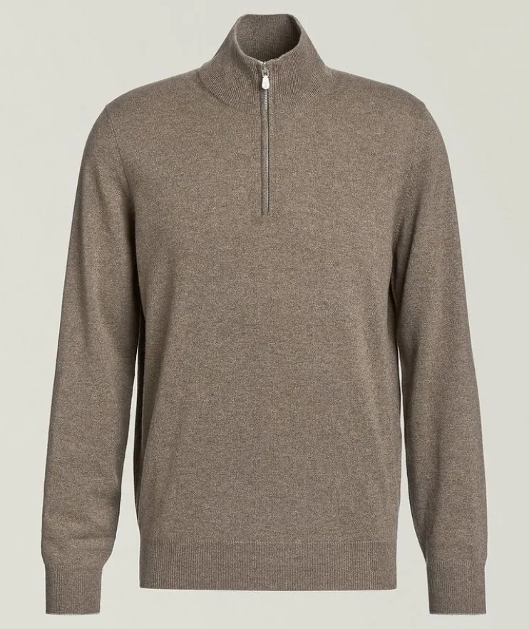 Cashmere Quarter-Zip Sweater