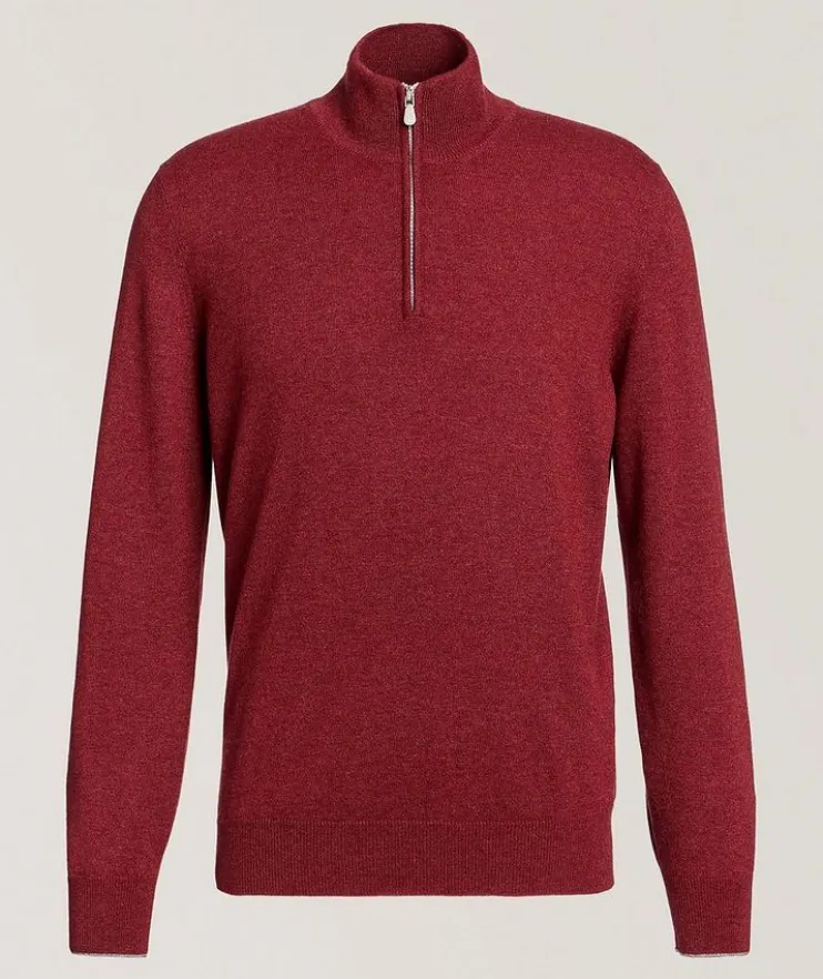 Cashmere Quarter-Zip Sweater