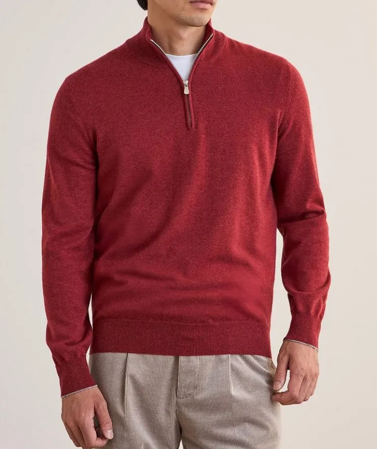 Cashmere Quarter-Zip Sweater
