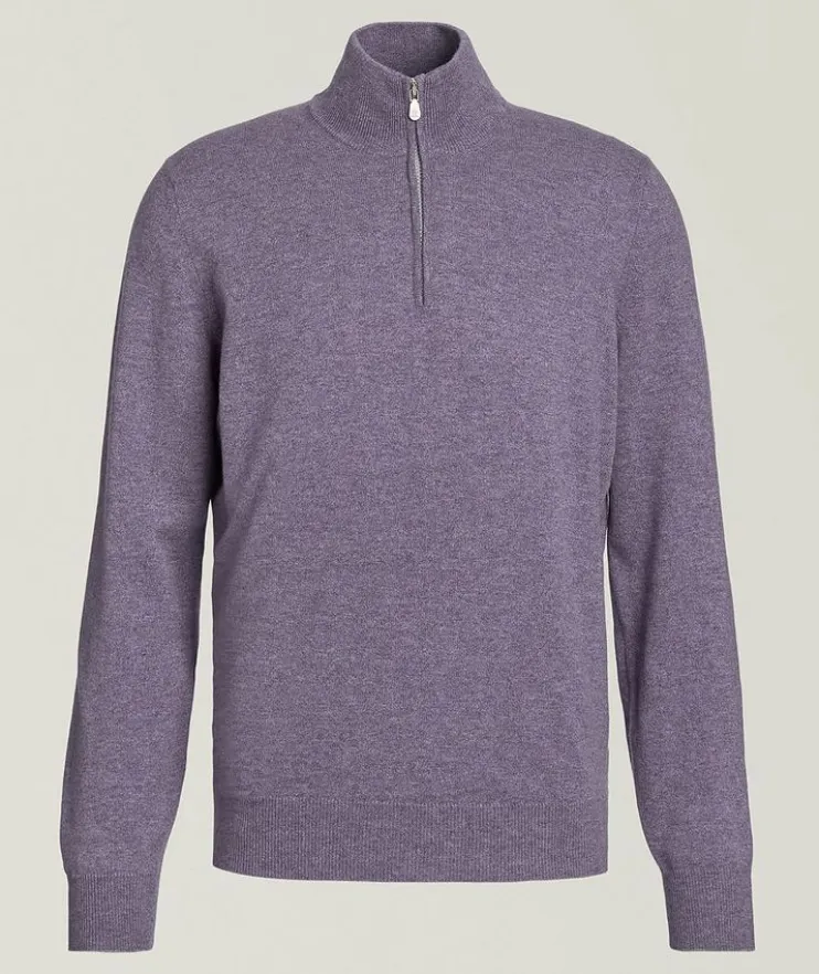 Cashmere Quarter-Zip Sweater