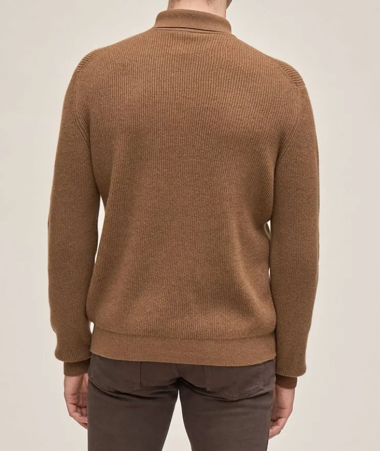 Cashmere Ribbed Knitted Polo