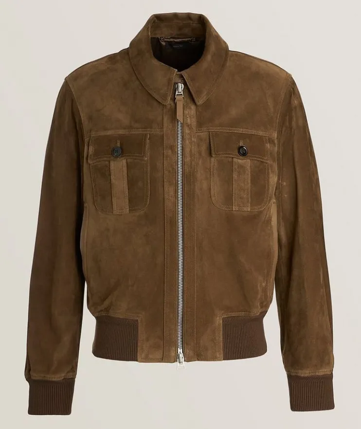 Cashmere Suede Blouson Jacket