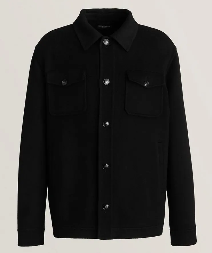 Cashmere Trucker Bomber Jacket