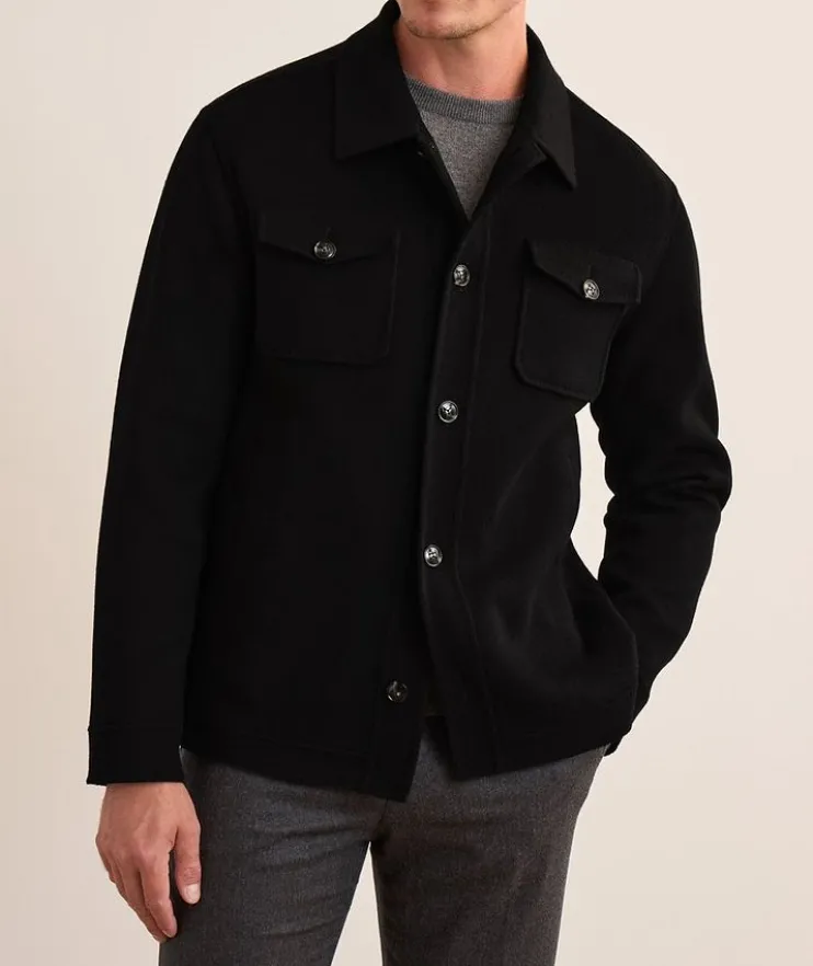 Cashmere Trucker Bomber Jacket