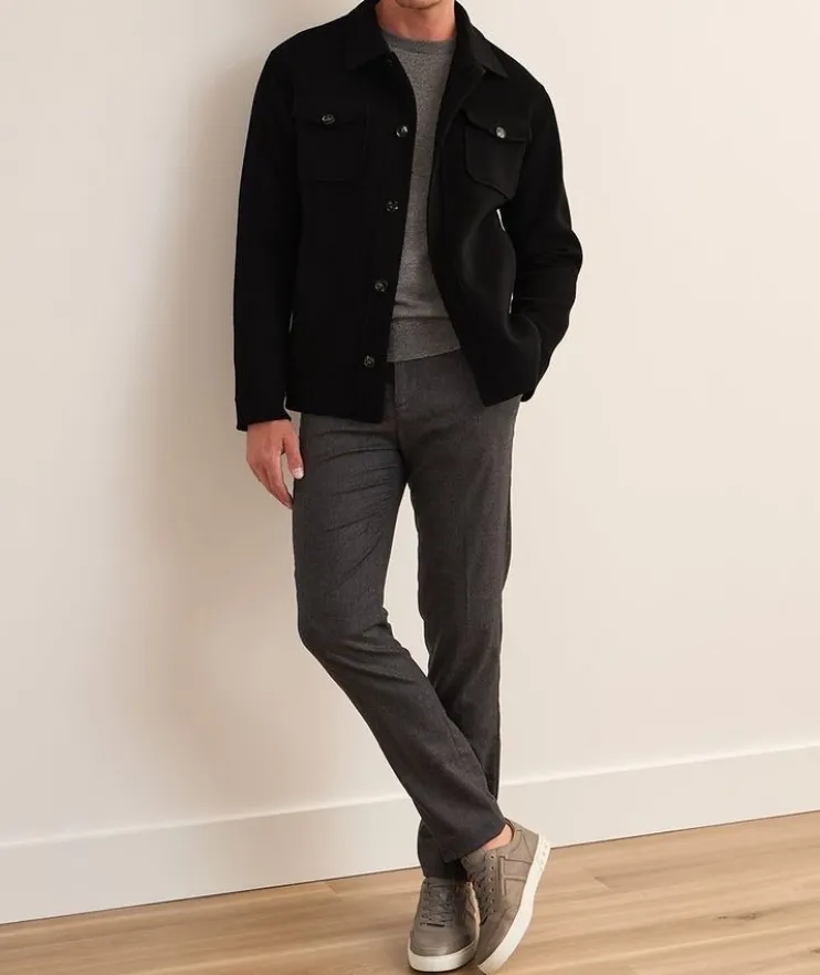 Cashmere Trucker Bomber Jacket