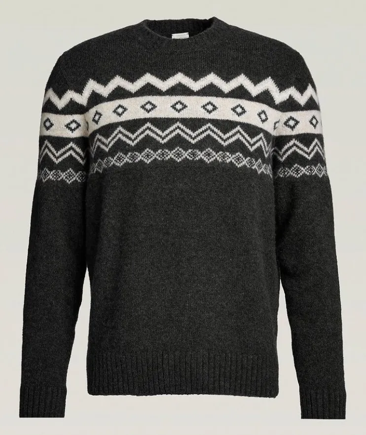 Cashmere-Silk Fair Isle Sweater