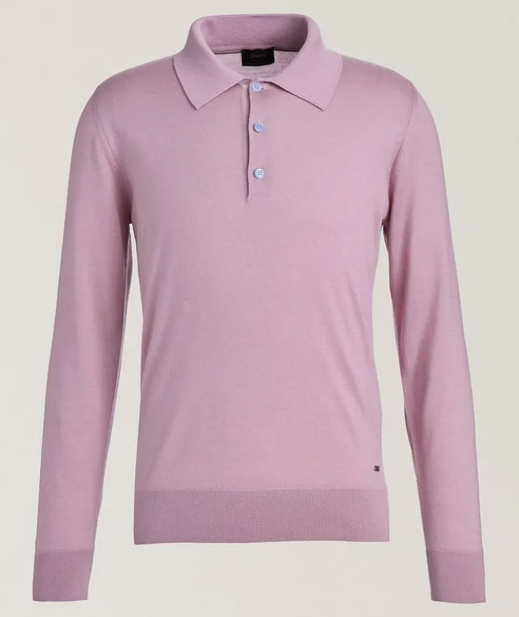 Cashmere-Silk Knit Polo