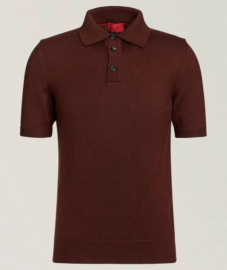Cashmere-Silk Knit Polo