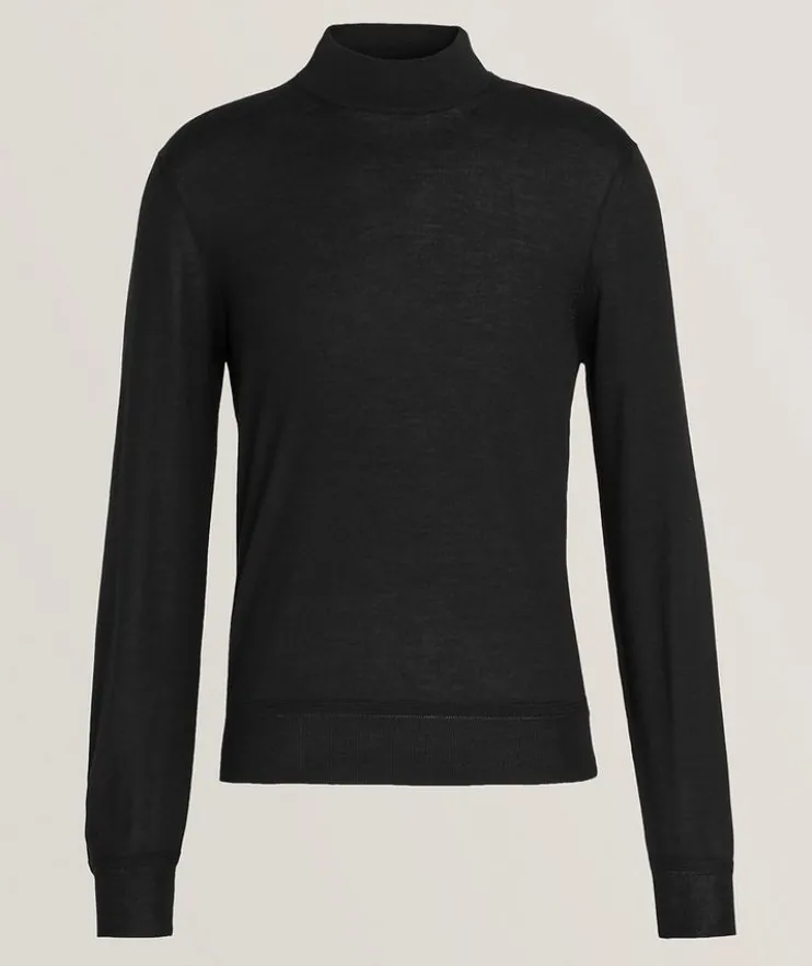 Cashmere-Silk Mockneck Sweater