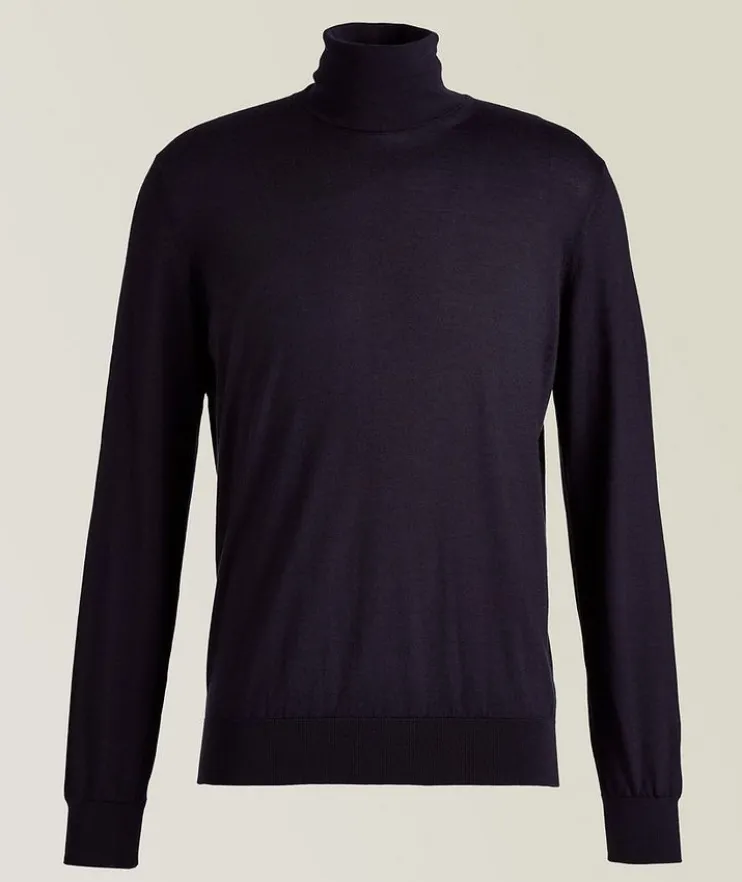 Cashseta Light Cashmere-Silk Turtleneck