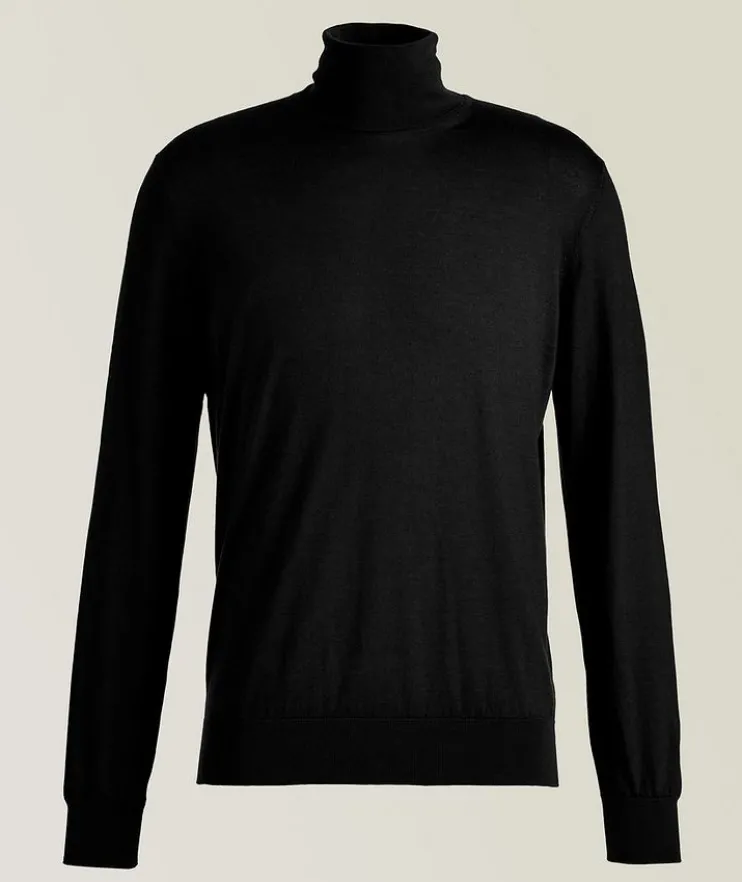 Cashseta Light Cashmere-Silk Turtleneck